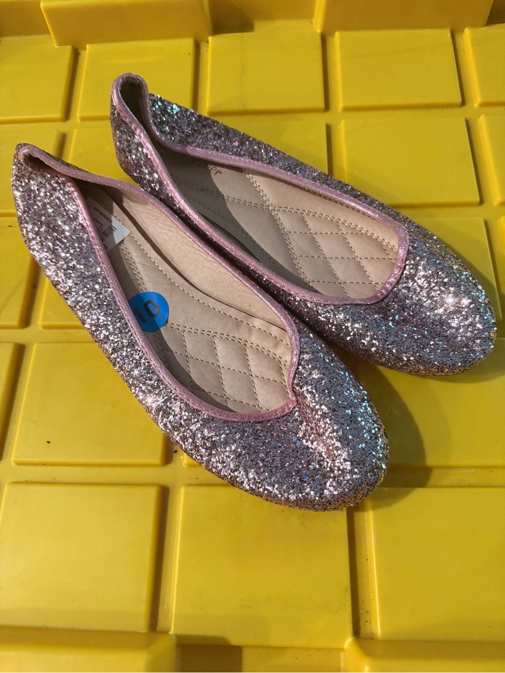 Forever Rose Pink Glitter Ballet Flats